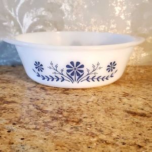 Vintage milk glass casserole dish